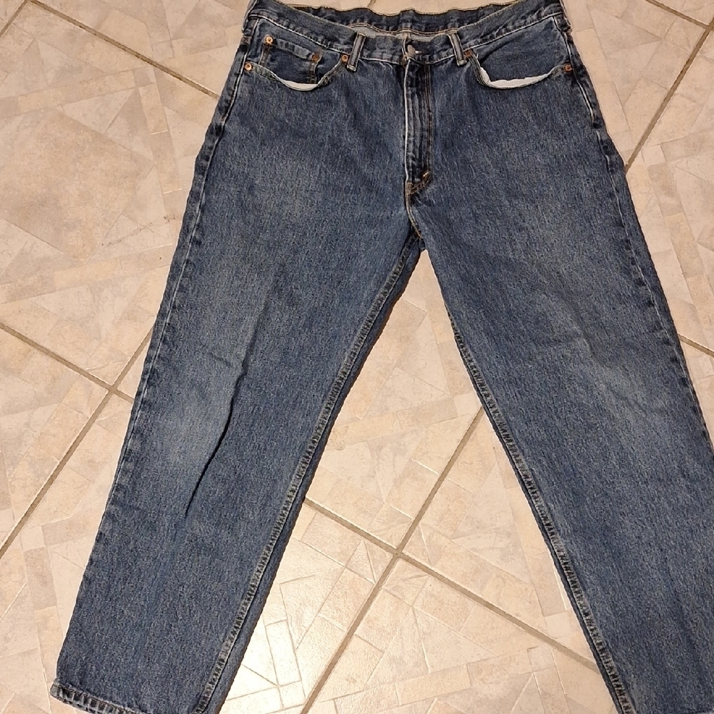 q Mens Levi Strauss & Co Blue Denim Nice Jeans Size 38x32